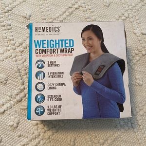 Weighting massaging comfort wrap